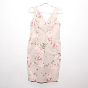 Vintage Kahala Hawaiian Floral Sheath Dress Size 10